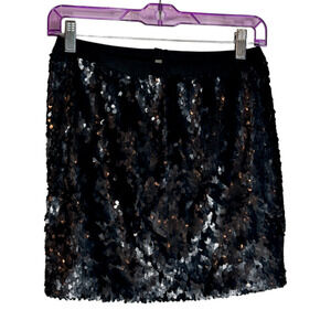 Women's Charlotte Russe Black Sequin Mini Skirt - Size Small - Fully Lined